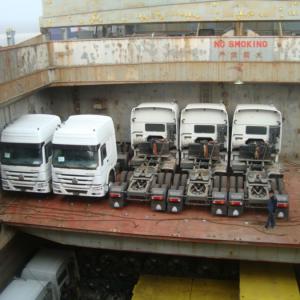5 units Howo truck head with HW79 cabin loaded on the ship for Senegal