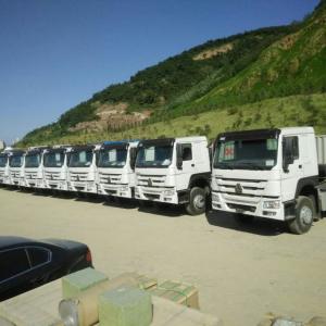 10 units Howo 6X4 10 wheeler truck head loaded on the ship for the Nigeria Customer