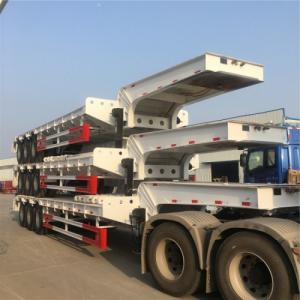 3 Axles 60 ton Lowboy Gooseneck Trailer