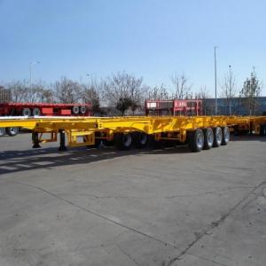 4 axles 60 tons 45ft Container Skeleton Trailer